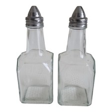 2x Glass Squared Bottomed