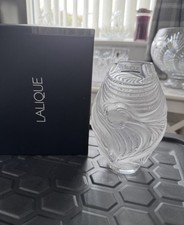 Lalique Fighting Fish Poissons Combattants Small Vase opalescent 