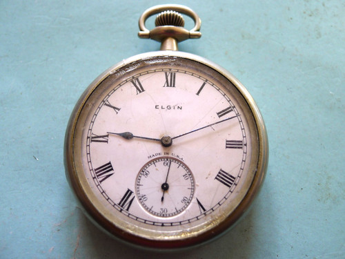 Elgin nickel cased gents - ,