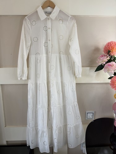 Zara white broderie anglaise - zara,