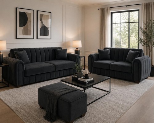 Oliveira plush sofa set - 3+2,