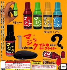 Magic Ink? Scented Slimy in Container Full Set of 5 Capsule Toys