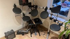 Yamaha DTXplorer Electronic Drum Kit with Headphones, Stool + Sticks