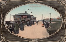 LYTHAM - PIER ENTANCE - POSTED IN 1921 ~ AN OLD POSTCARD #252520