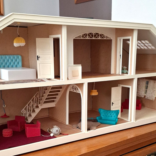 Vintage lundby doll house with - doll,