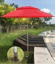 Beach Umbrella Digger Ground Spike Base Parasol Anchor Garden Flag Stake Steel