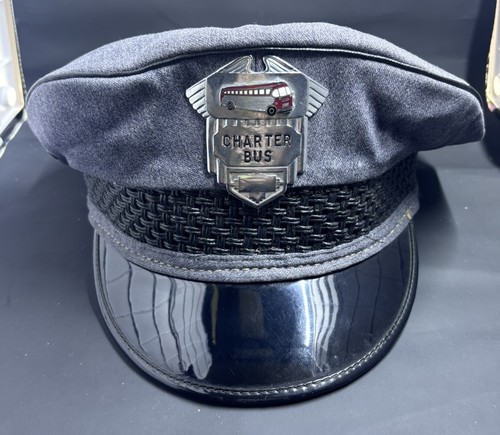 Vintage charter bus driver - charter, hat