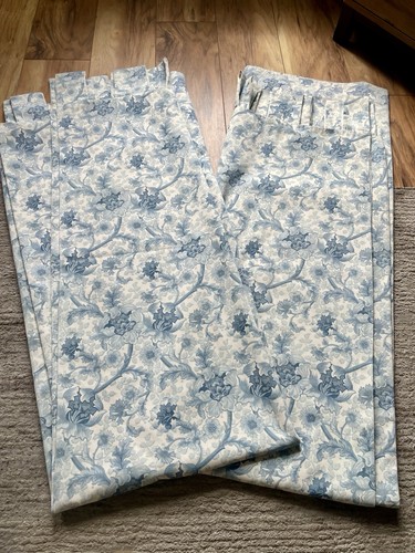 Pair vintage 80s blue floral - vintage,