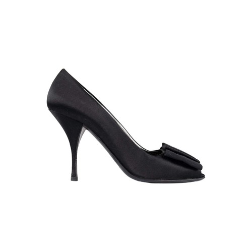 Prada black satin - satin, open