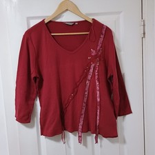 Mia Moda Womens Red Long