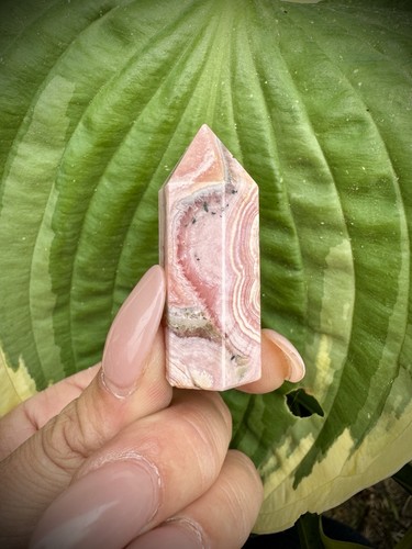 Rhodochrosite tower 30g banded - rhodochrosite,