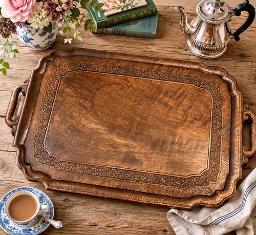 Large vintage hand carved - vintage,