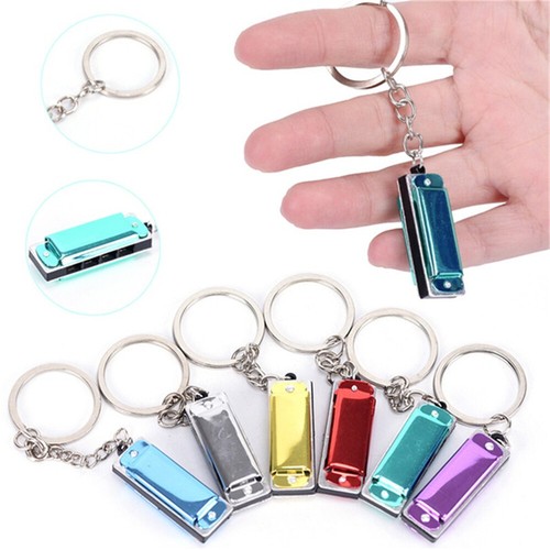 Colorful harmonica keychain - harmonica,