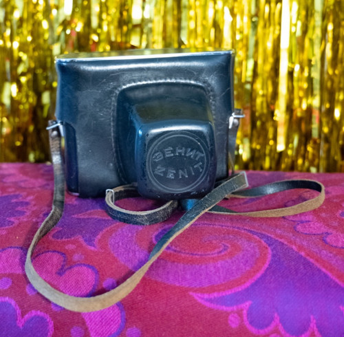 Vintage zenit 35mm film camera - vintage,
