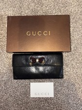 Gucci Princy Ladies Wallet Black Leather with Box