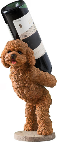 Adorable poodle wine bottle - poodle,