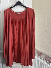Burnt Orange Long Sleeved Cardigan Size 22