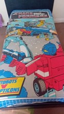 Vintage Retro Transformers Single Duvet Covers x 2