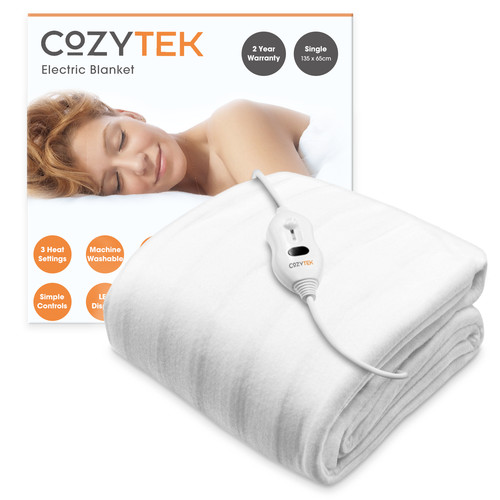 Single electric blanket - single, heated