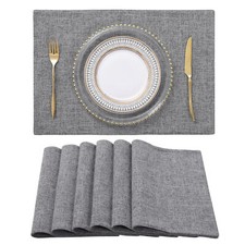 Set of 6 Linen Placemat Dining