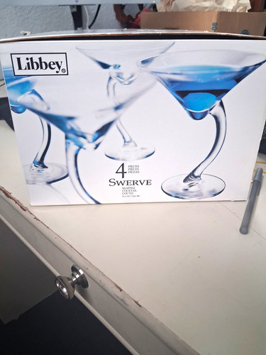 Libbey swerve martini glasses - libbey,