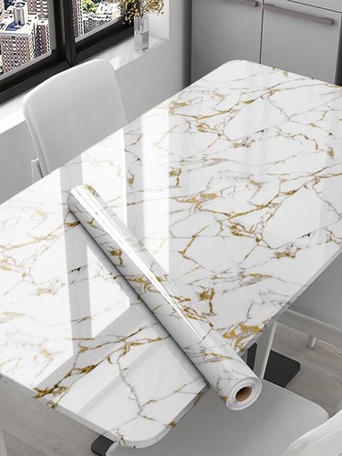 White gold marble gloss - white,