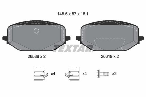 Front axle 2658801 brake - front,