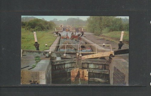 Postcard canal boats - boats, at