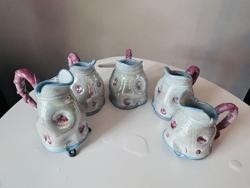 Signed studio pottery - 5,