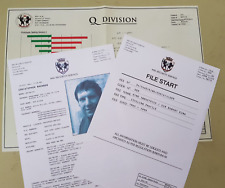 3 pieces prop paperwork used in the production of  James Bond Film The World is