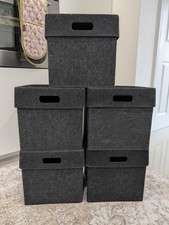 5 X IKEA EKET Felt Storage Box