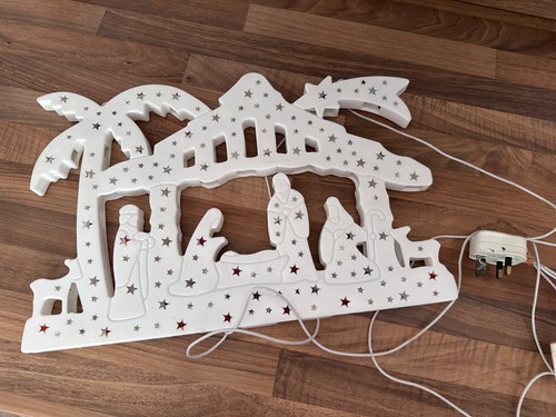 Christmas light nativity - christmas,
