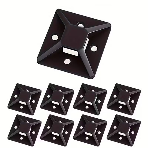 50x black self adhesive zip - black,