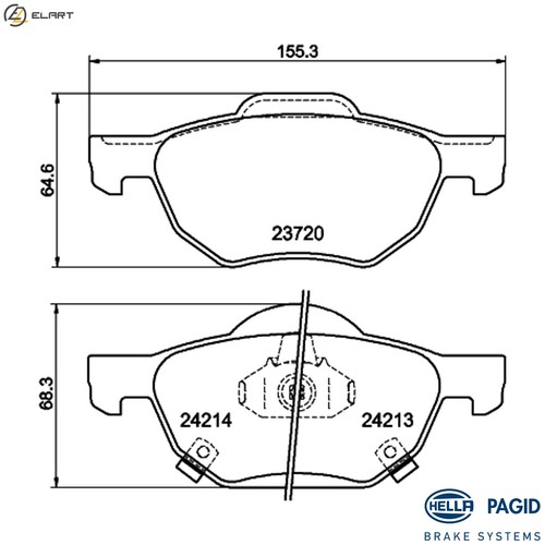 Brake pad set disc - pad,