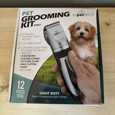 Pet TECH Dog Grooming Kit, Cordless Clipper, Guide Combs, Scissors, Clippers etc