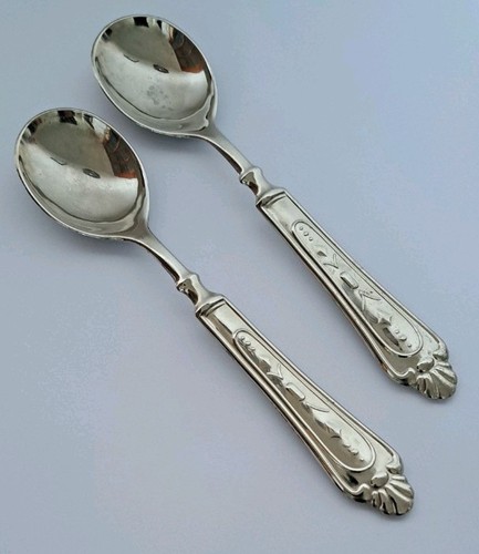 Pair ornate silver plated - silver,