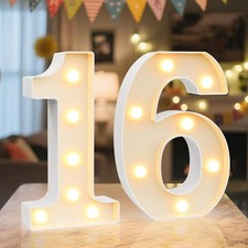 LED Number 16 Light Up Marquee