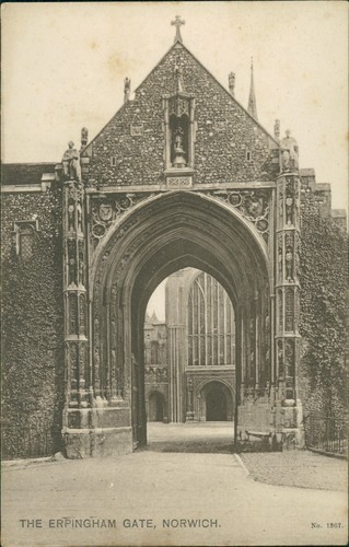 Postcard erpingham gate - erpingham,