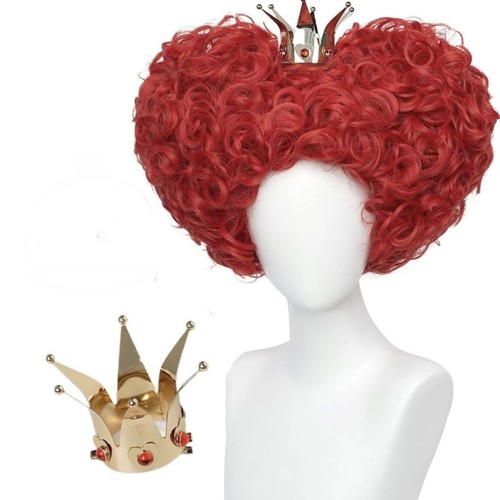 Heart queen wig with crown - wig,