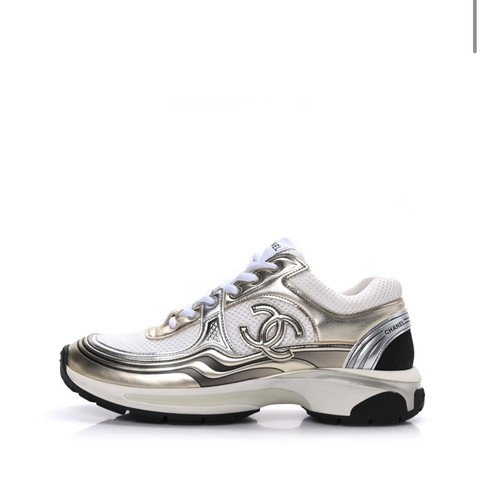 Chanel logo sneaker white - logo,