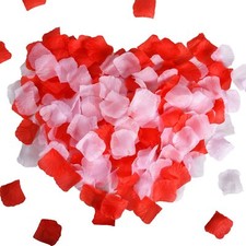 Red Rose Petals Valentine Silk