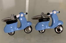 Vespa Scooter Cuff links Blue Design