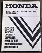 Genuine Honda EM1500X EM1800X EM2200X EM2500X Workshop Manual *SUPPLEMENT ONLY*