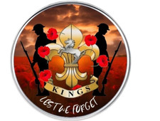 Kings Regiment remembrance lapel pin badge 25mm