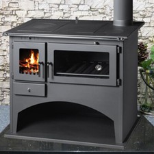 Wood burning range - burning,