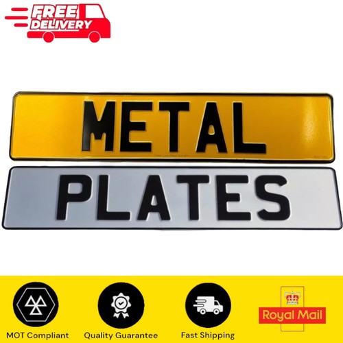 Metal pressed number plates - metal,