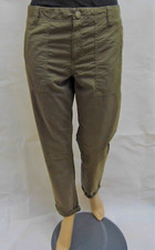 New Ladies Marks & Spencer Indigo Collection Khaki Chino Trousers Size 10