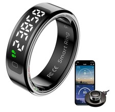 Unisex Smart Ring Fitness Tracker Health Monitor Sleep Heart Rate Blood Oxygen 
