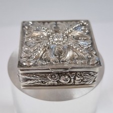 Solid Silver Pill Trinket Box