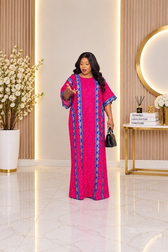 Pink african kaftan dress dry - dress,